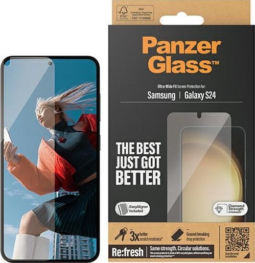 PanzerGlass Panzerglass Ultra-Wide Fit Sam S24 S921 Screen Protection 7350 Z Aplikatorem