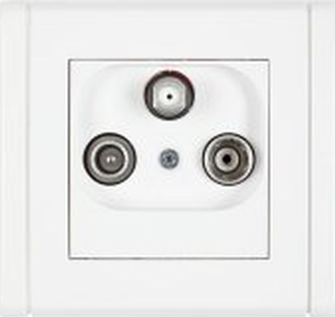 Karlik FLEXI Gniazdo antenowe RTV-SAT końcowe 1,5dB grafitowy 11FGS