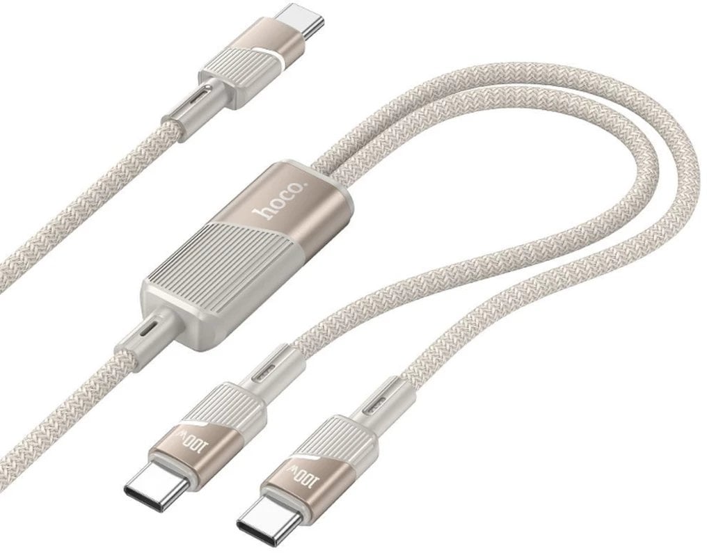Kabel USB Hoco USB-C - USB-C 1.2 m Złoty