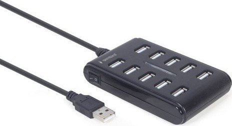 HUB USB Gembird HUB USB 2.0 10-PORTOWY, CZARNY