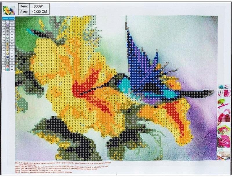 Diamentowa mozaika 5D - Bird 30x40 80891