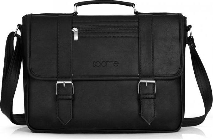 Solome CZARNA LISTONOSZKA MĘSKA TORBA NA RAMIĘ SOLOME DITROIT
