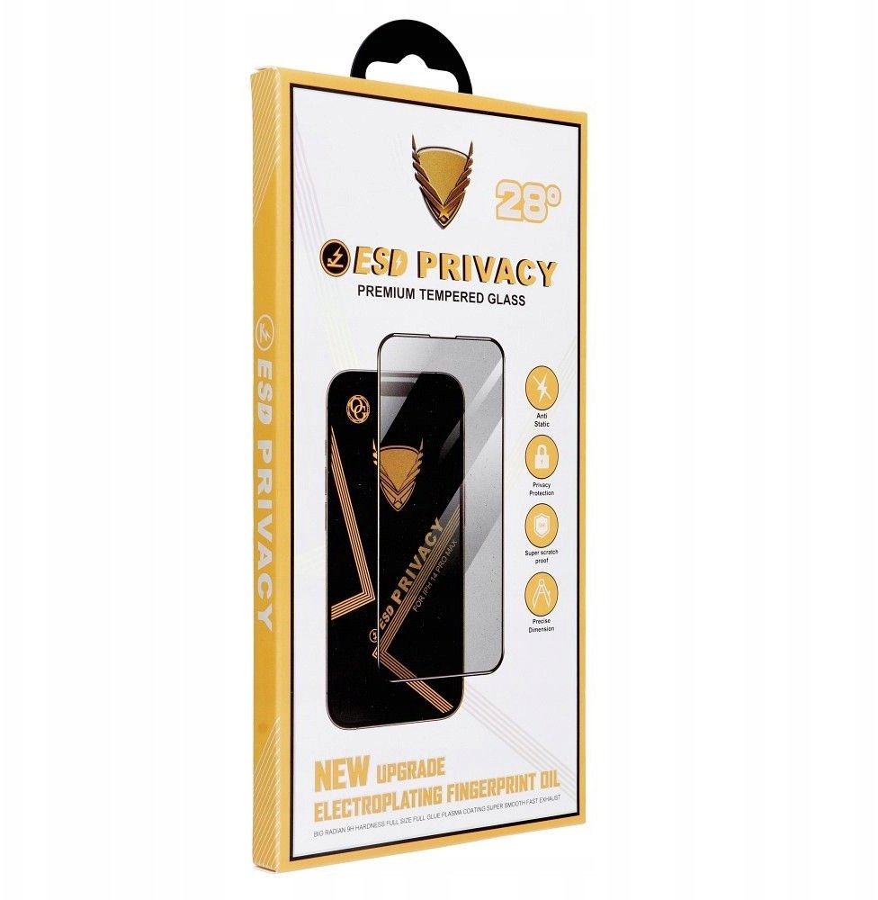 Szkło Hartowane OG 6D Premium Privacy Glass - do Iphone 17 Pro Max czarny