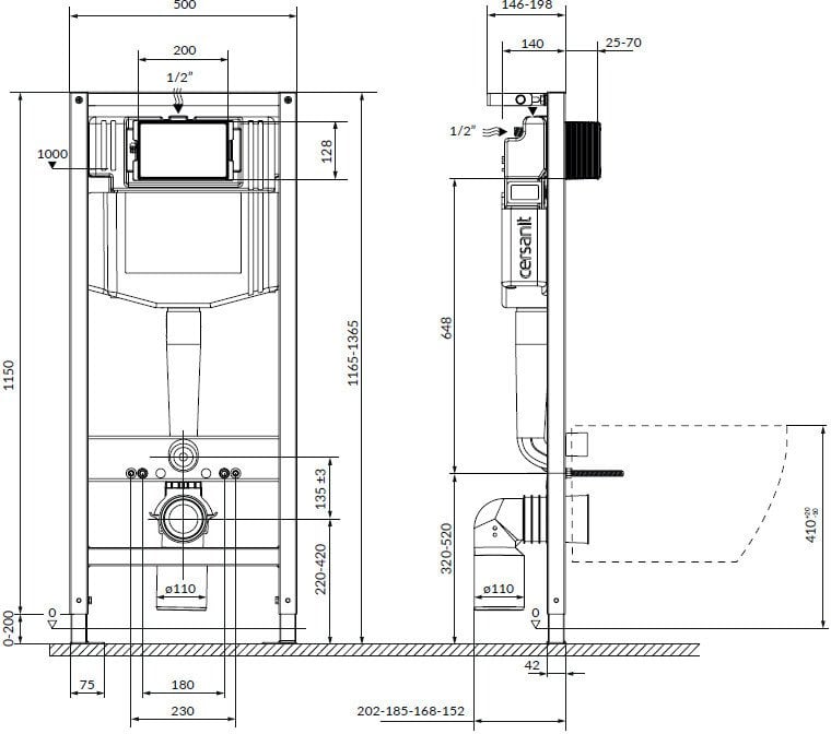 WC SET S701-759 WITH FRAME +CHROM BUTTON