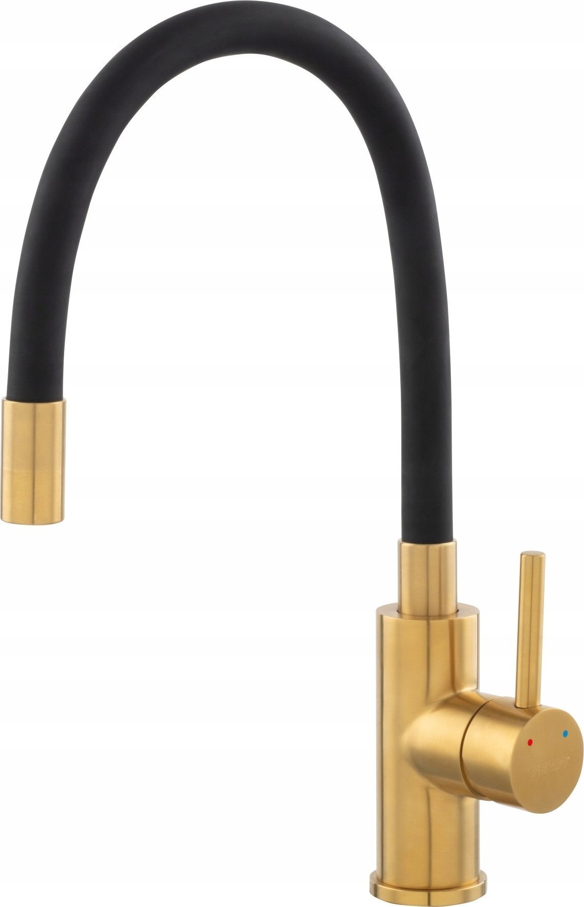 Bateria kuchenna Ferro BZA4BSSG / / ZUMBA / BAT.ZLEW. INOX-GOLD ELAST. CZARNA WYLEWKA /