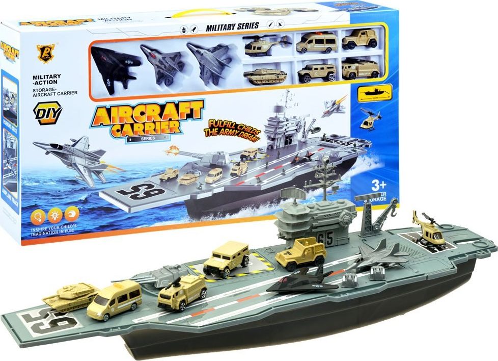 Jokomisiada Duży Lotniskowiec wojskowy + samoloty auta (ZA2355)