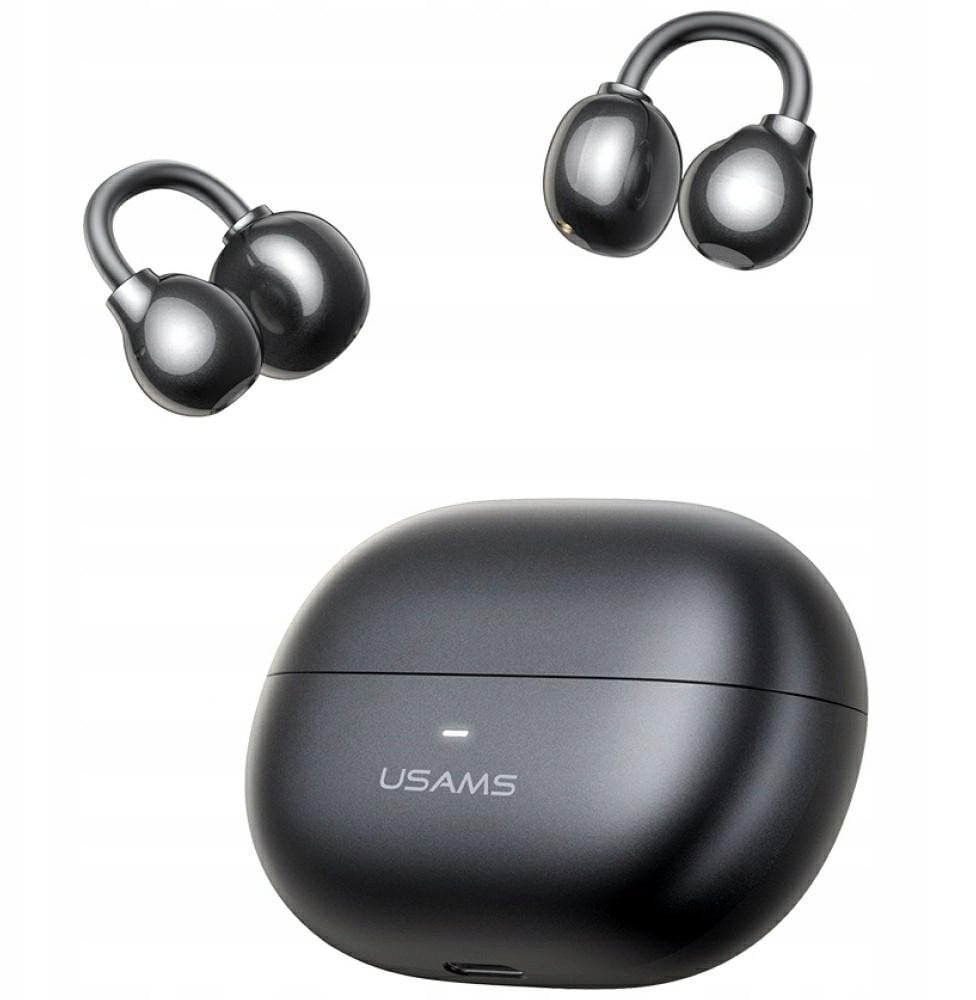 Słuchawki Bluetooth USAMS Echo R02 Clip-on bezprzewodowe szary