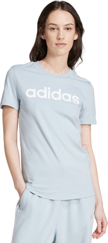 Adidas Koszulka damska adidas Loungewear Essentials Slim Logo Tee jasnoniebieska IY9188 XS