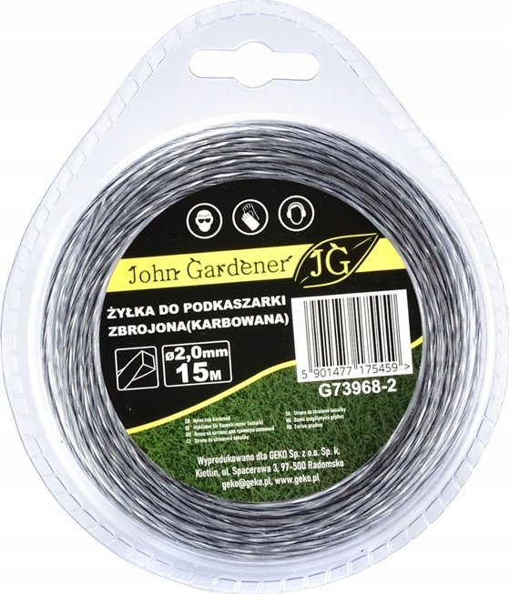Geko Żyłka do podkaszarki zbrojona(karbowana) 2,0mmx15m (10/120)