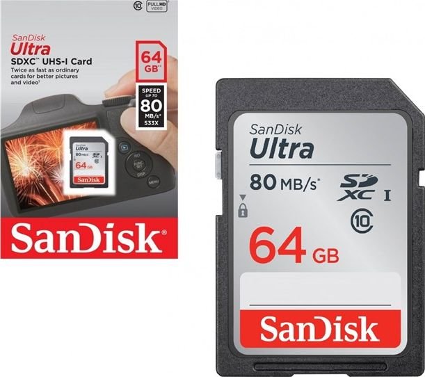 Karta SanDisk Ultra SDXC 64 GB Class 10 UHS-I/U1 (SDSDUN4-064G-GN6IN)