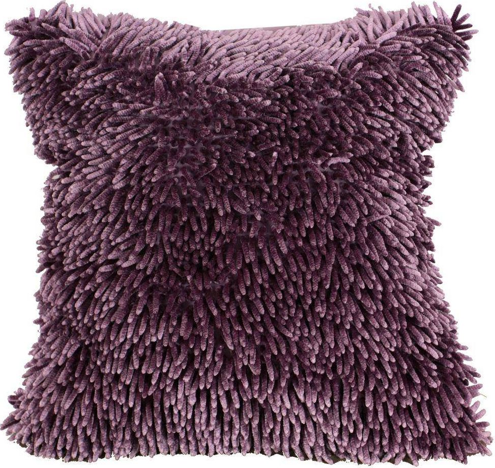 Eurofirany Poszewka SHAGGY z długimi ozdobnymi frędzlami 40X40 Fioletowa