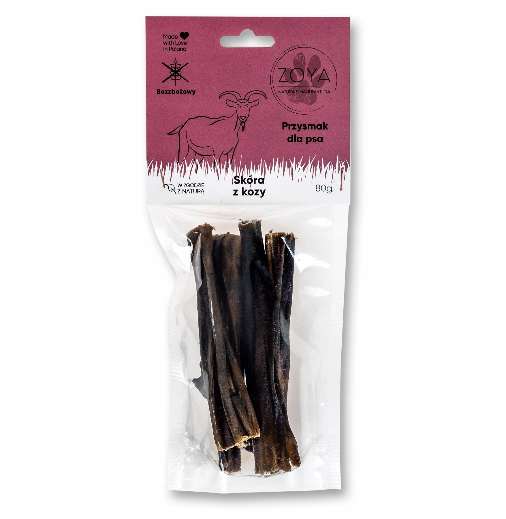 Zoya Kozia skóra przysmak dla psa 80g
