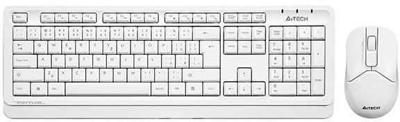 Klawiatura + mysz A4Tech A4tech Set klávesnice+myš FG1012, Bezdrátový, US, bílá