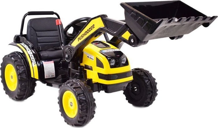 Super-Toys MEGA TRAKTOR Z ŁYŻKĄ - ŁADOWARKĄ. MIĘKKIE SIEDZENIE, PILOT, RADIO FM/HL389