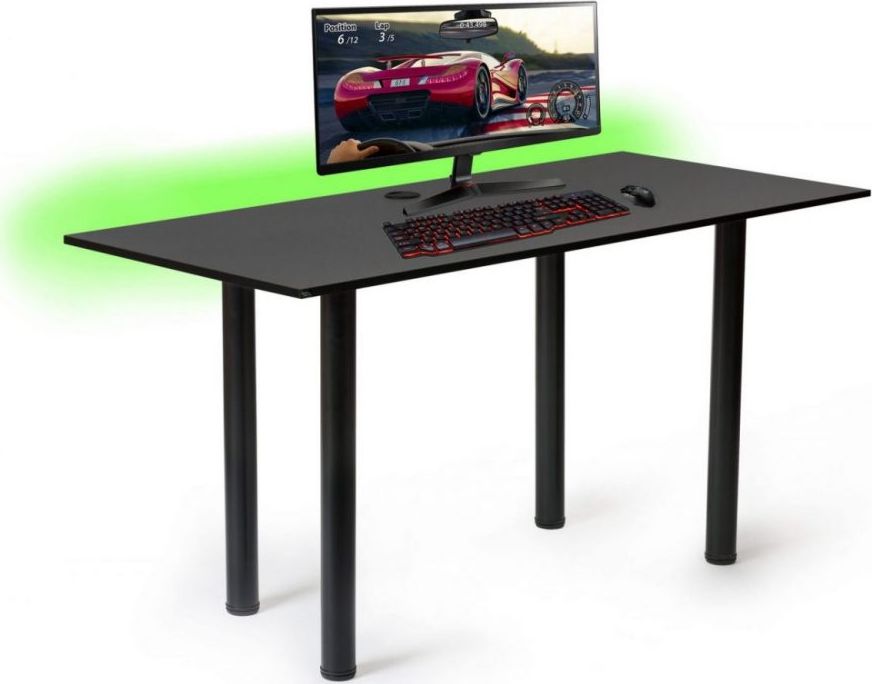 Biurko Marco Game One Full LED Czarne 140 cmx70 cm