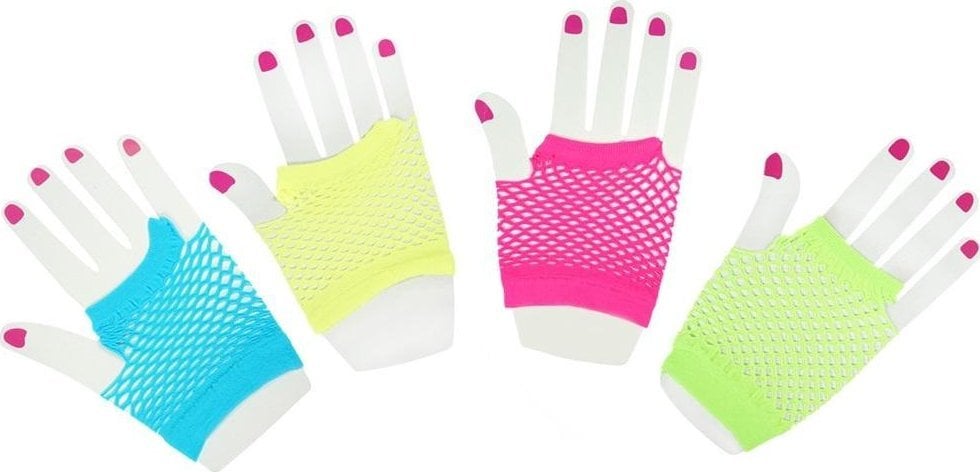 Rękawiczki siateczkowe neon 2szt MIX
