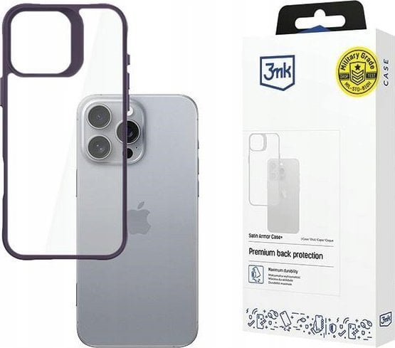 3MK Apple iPhone 16 Pro Max - 3mk Satin Armor Case+ Purple