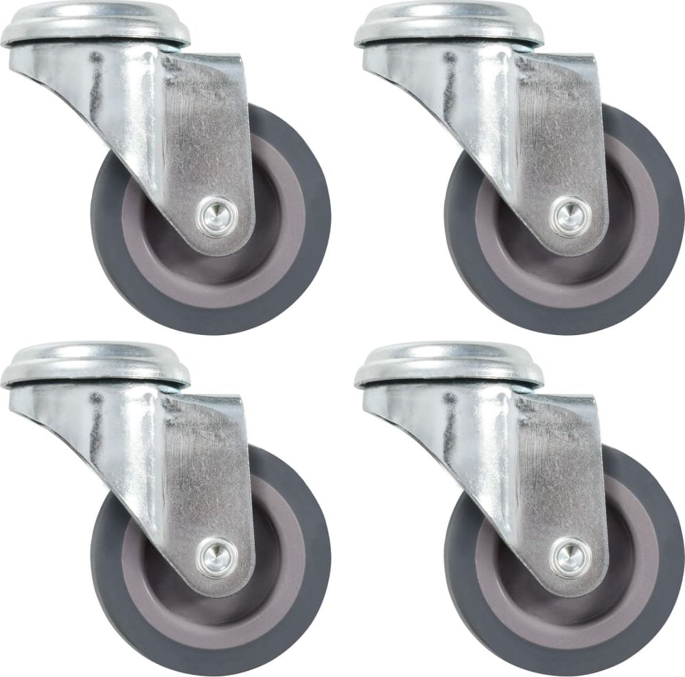 vidaXL 12 kółek skrętnych z otworem na śrubę, 50 mm