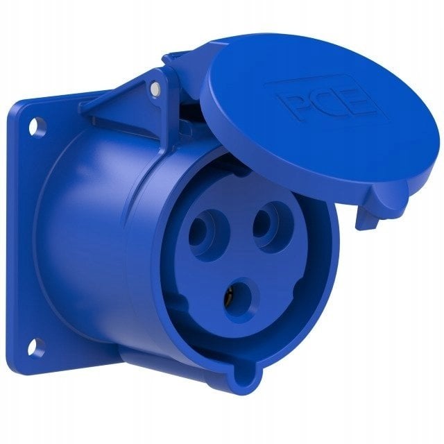 Gniazdo tablicowe 32A 3P 230V /75x75/ niebieskie IP44 TWIST 323-6f7