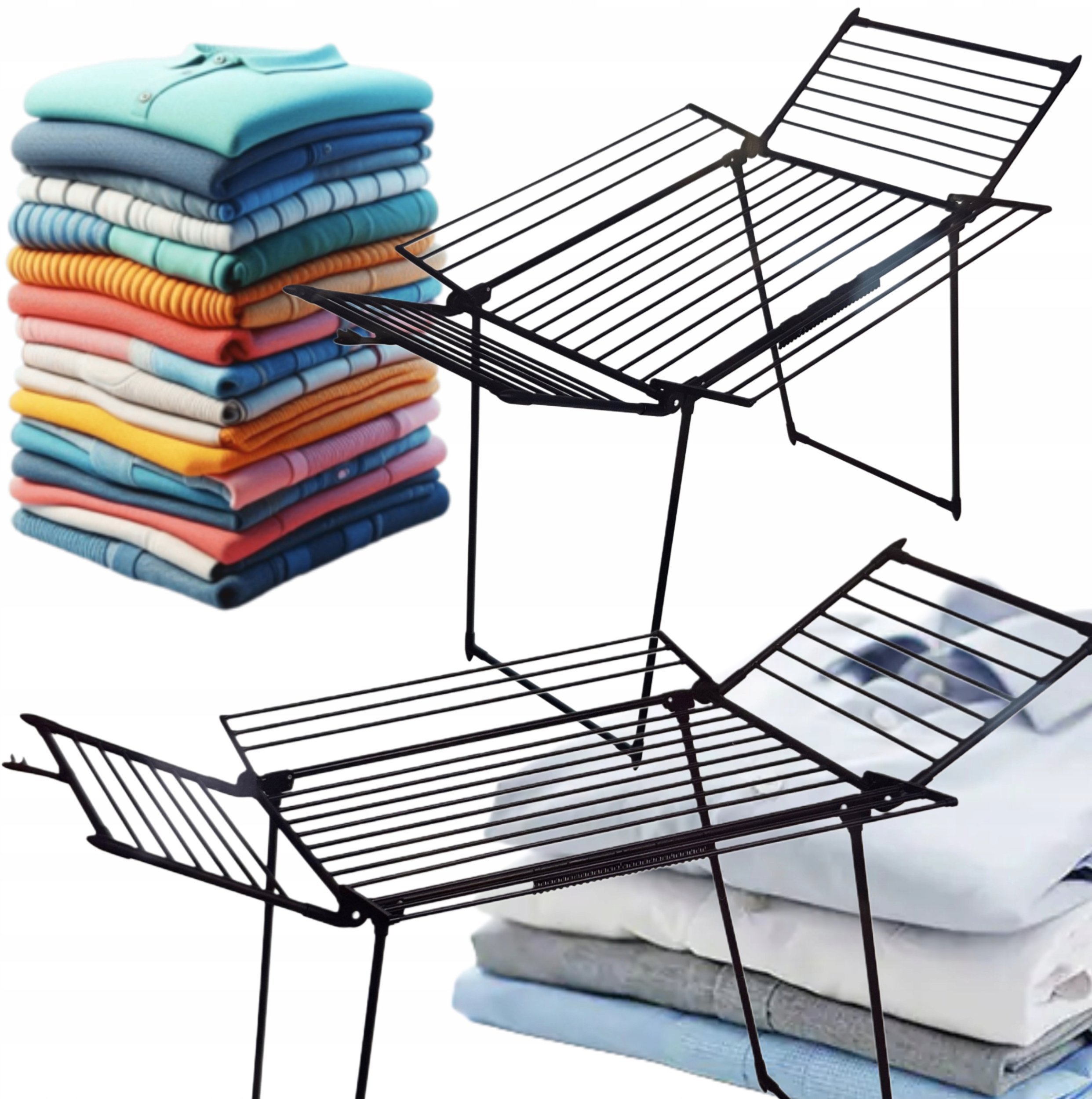 SUSZARKA DO PRANIA UBRAŃ I BIELIZNY BALKONOWA SKŁADANA 4 SKRZYDŁA 25MB BRUNBESTE BB-3902