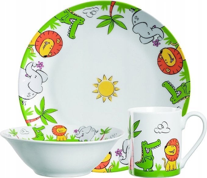 Leonardo Zestaw 3cz naczyń dla dzieci lew BAMBINI AVVENTURA - Leonardo