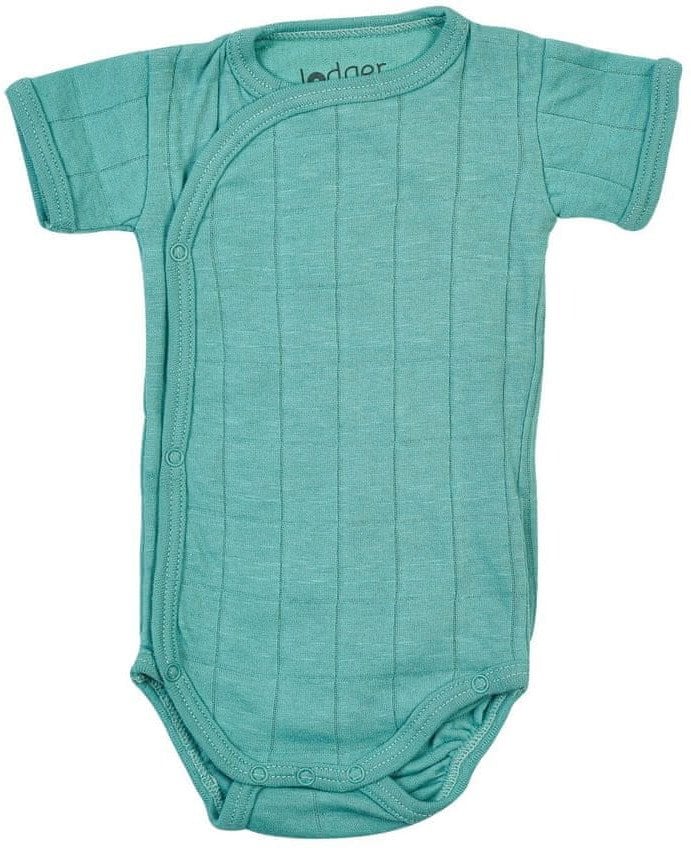 Sale! Lodger Romper Solid cotton bodysuit with short sleeves Duty turquoise 68cm RFS 081_68