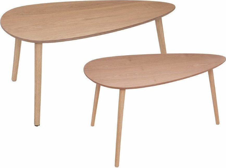 Atmosphera Zestaw 2 stolików Mileo L naturalne