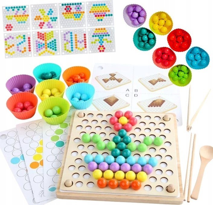 Pan i Pani Gadżet Układanka Edukacyjna Drewniana Sorter Mozaika Klocki Prezent Zabawka