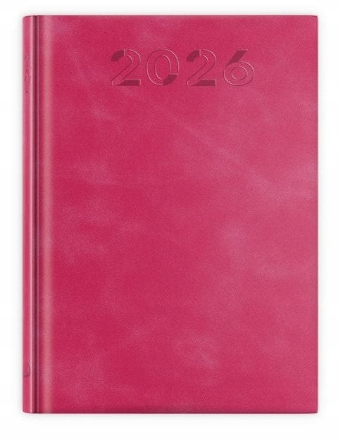 Terminarz 2026 B6 print malinowy