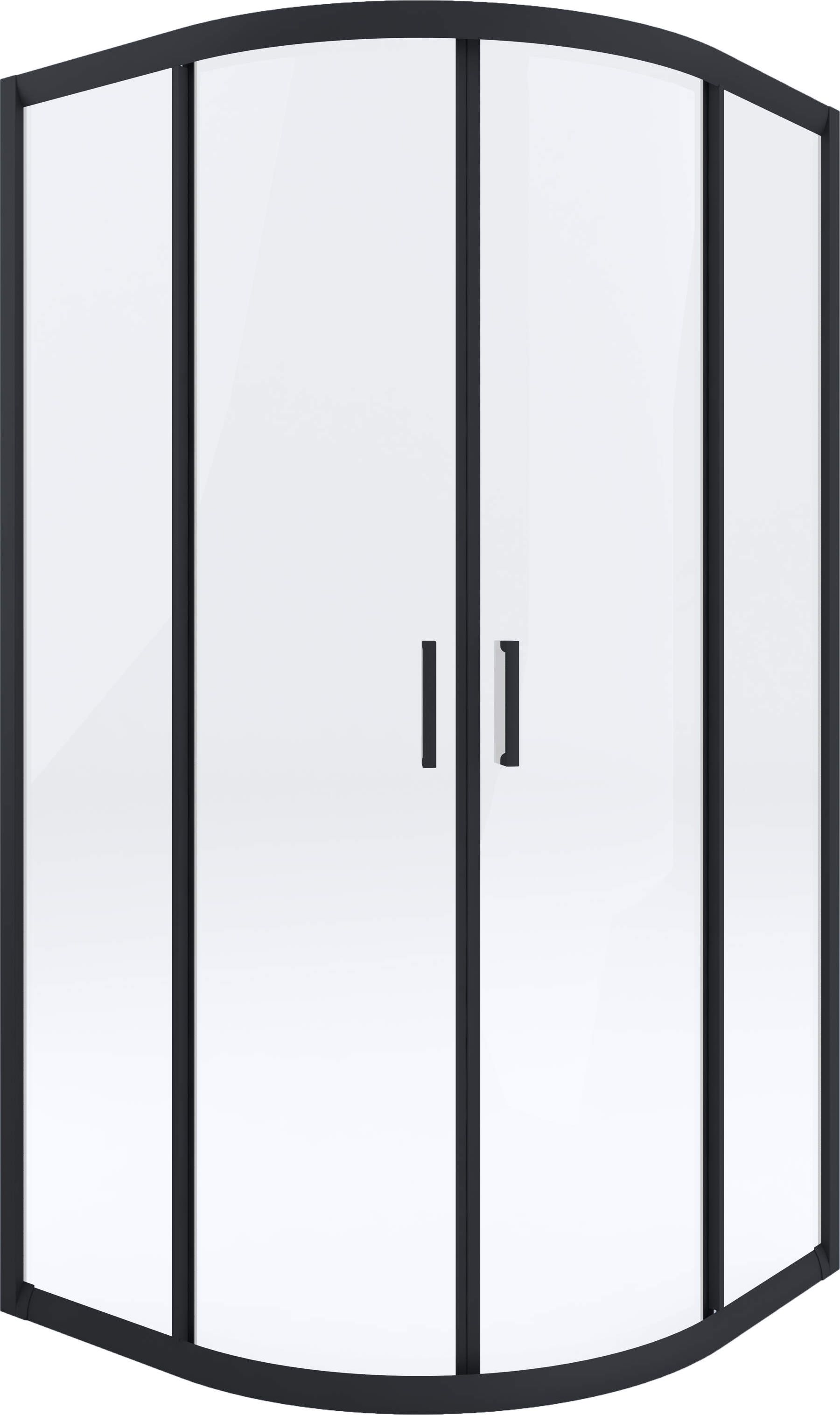 Deante KABINA FUNKIA NERO 80X80 PÓŁOKRĄGŁA