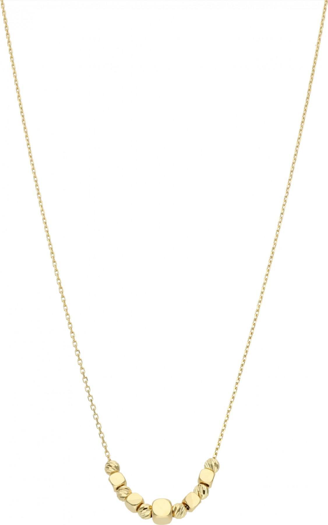 Rosanto Złoty naszyjnik celebrytka z kwadracikami 45 cm 585 14k