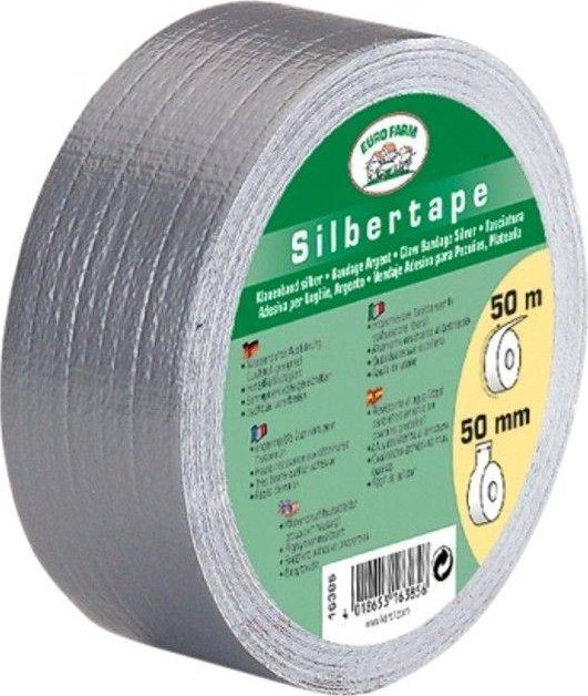 Kerbl Kerbl Bandaż Silbertape do racic i kopyt, 50 m x 50 mm, srebrny