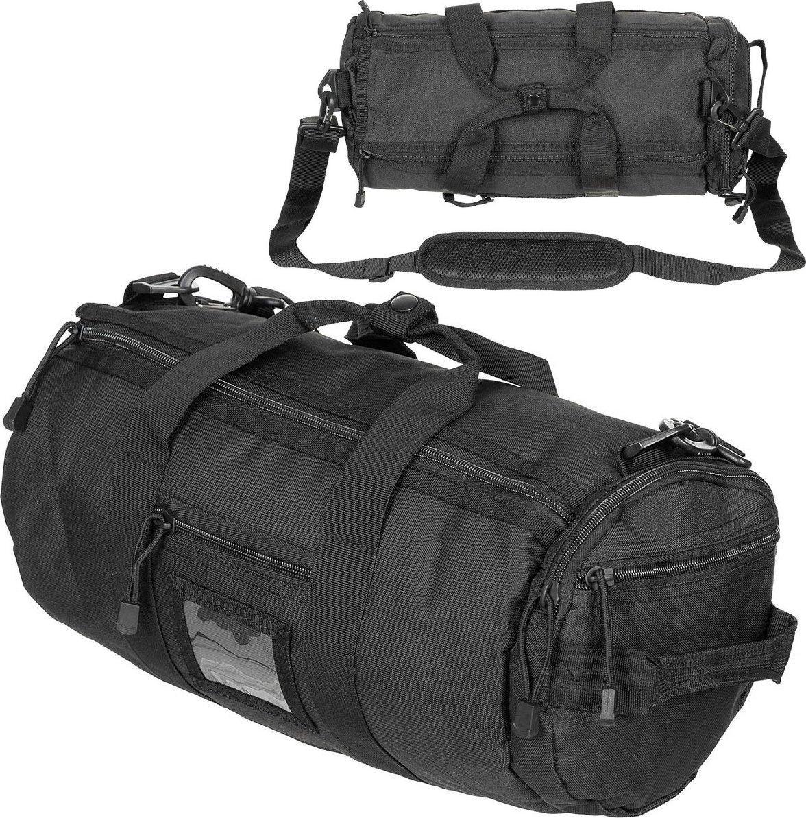 MFH Mała okrągła torba na ramię "Molle" czarna