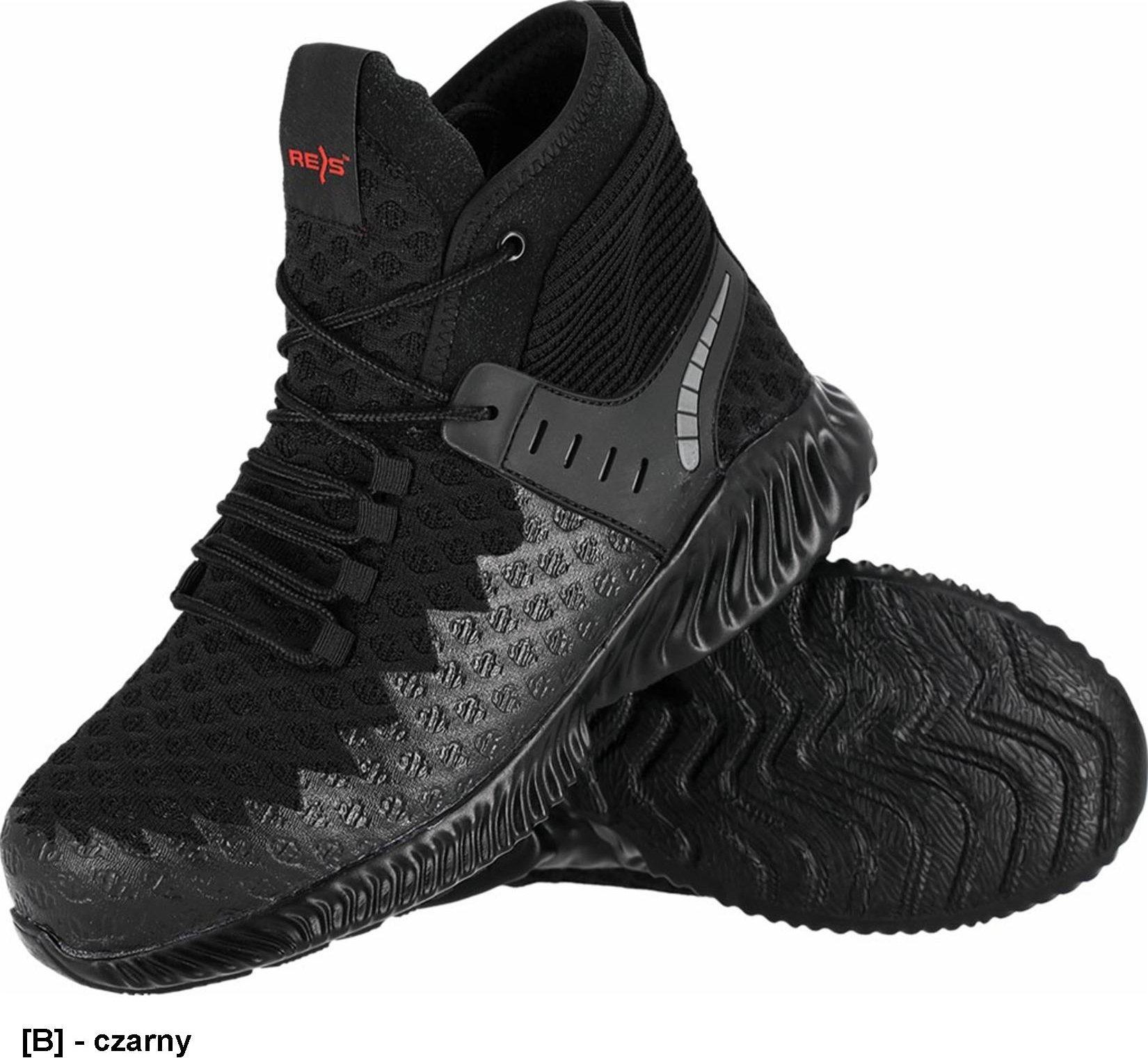 Buty trekkingowe męskie R.E.I.S. BRULTRA-T S1 PL SR - męskie trzewiki bezpieczne ULTRA dziany wytrzymał materiał tekstylny oraz materiał KPU podeszwa