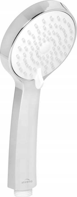 Słuchawka prysznicowa Invena SŁUCHAWKA NATRYSKOWA DAFNI 3 FUNKCYJNA BIAŁY / CHROM - AS-02-002-X
