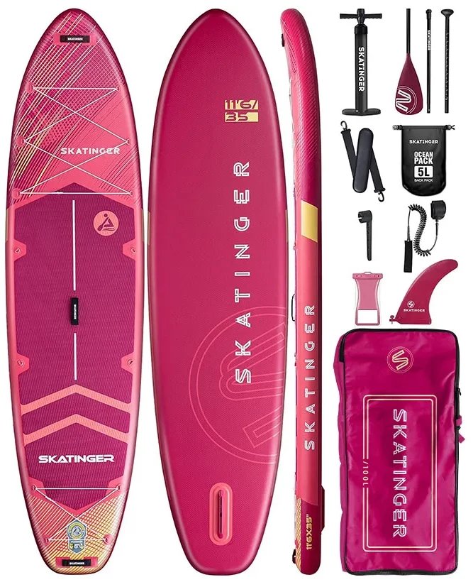 Deska SUP Prana Meteor Red 350x89x15 cm (11'6'') yoga