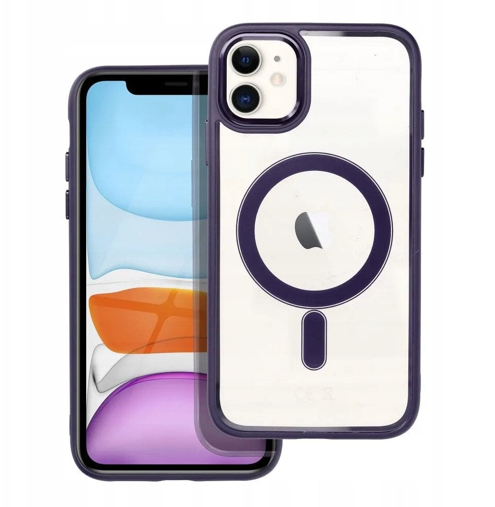 Futerał COLOR EDGE MAG COVER kompatybilny z MagSafe do IPHONE 11 fioletowy
