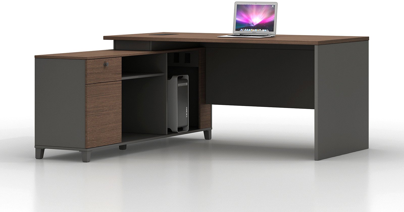 Biurko narożne Angel Loft Work Dark 160 cm