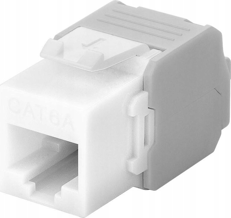 Goobay CAT 6A gniazdo Keystone RJ45, UTP, 500 MHz - Wersja kolorystyczna Biały