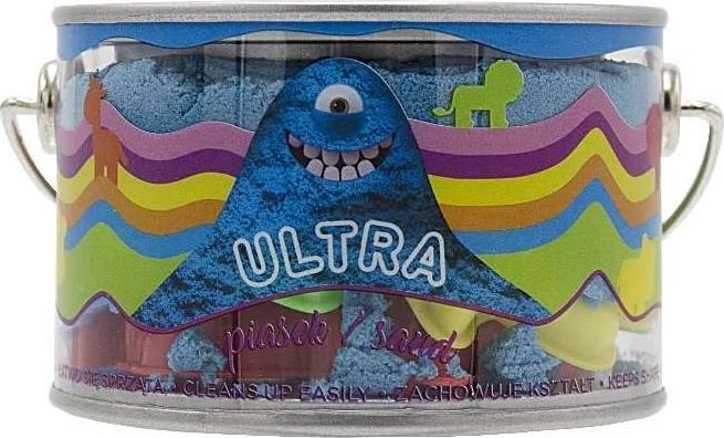 Epee Piasek UltraPiasek puszka 200g 5 foremek niebieski foremki Zamek
