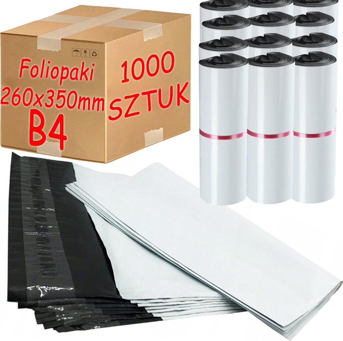 Pako Foliopaki Kurierskie Białe B4 260x350mm - 1000 szt.