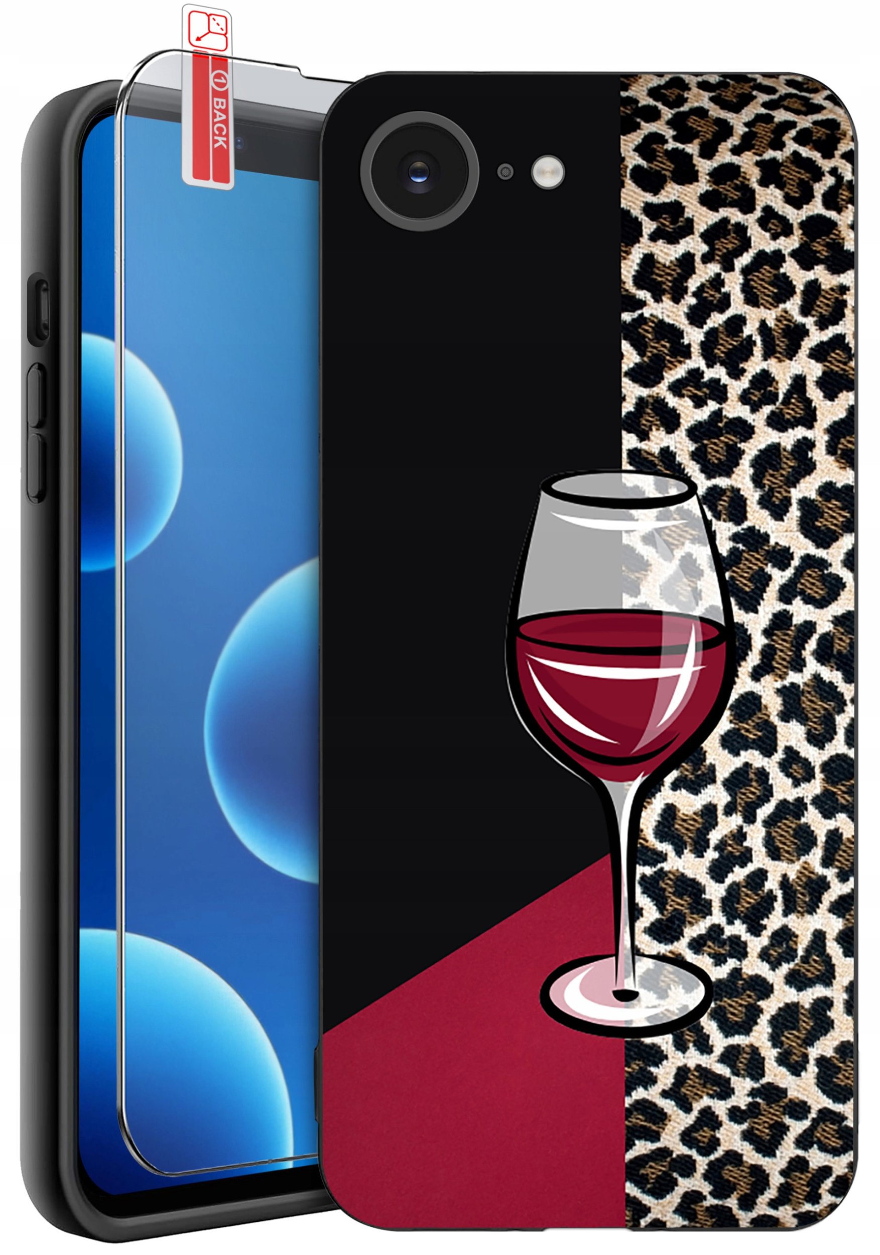 ETUI do iPhone 16e | WZORY | SILIKONOWE MATT CASE + SZKŁO 9H