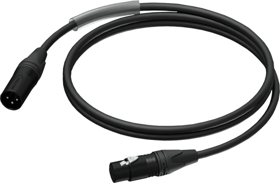 Kabel Procab XLR - XLR 0.5m czarny (PRA901/0.5)