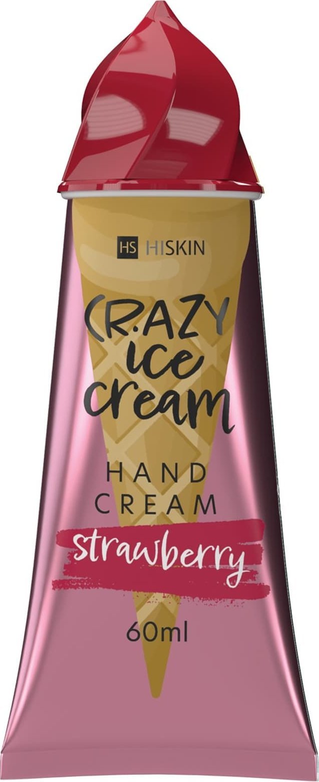 HiSkin HISKIN Crazy Ice Cream Krem do rąk - Strawberry 60ml