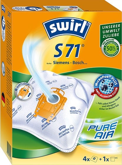 Worek do odkurzacza Melitta S71 / 99779 SWIRL STØVSUGERPOSE MP AIRSPACE GREEN LINE 4+1 FILTER