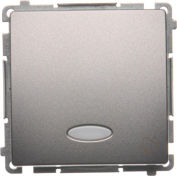 Kontakt-Simon Przycisk dzwonek Simon Basic pojedynczy z podświetleniem 10AX 250V inox (BMD1L.01/21)