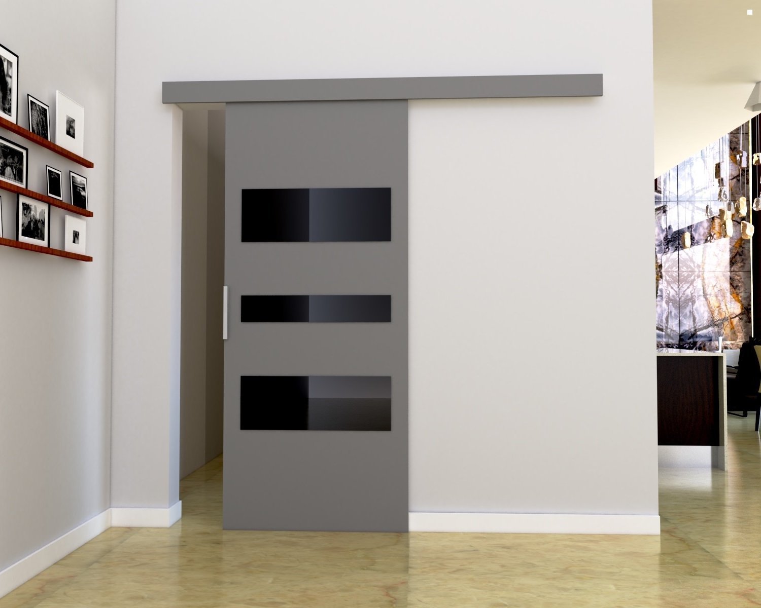 Drzwi Przesuwne Drzwi przesuwne C 80 86x205 Szare