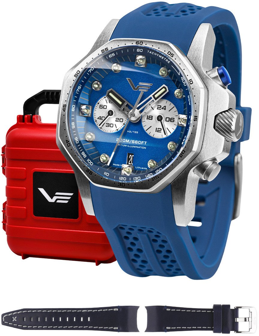 Zegarek męski Vostok Europe VK64-640A700S niebieski