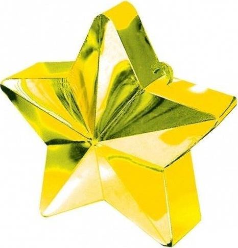 AMSCAN Obciążnik ciężarek do balonów napełnionych helem - Gwiazda złota - 170 g. uniwersalny
