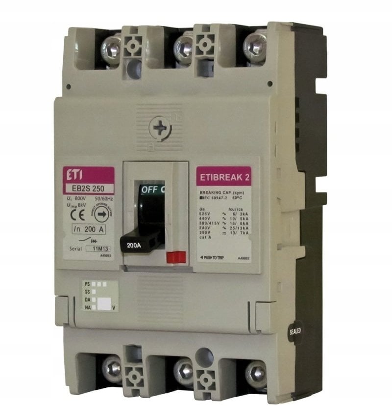 Eti-Polam Wyłącznik kompaktowy 3P 200A 16kA EB2S 250/3LF 004671812